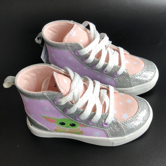 Star Wars Grogu The Child Wars Toddler Girls Hightop Sneakers - Picture 3 of 9